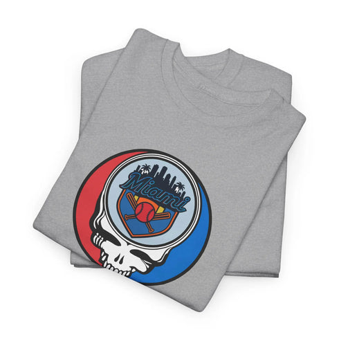 Grateful Dead - Miami Marlins Classic Stealie T Shirt - MLB - StealieShop
